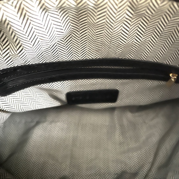 😍🌻 Steve Madden Medium Purse Satchel Shoulder Bag Black Snake Vegan Leather - Picture 10 of 14